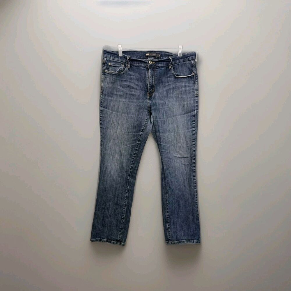 Levi's 505 Jeans Womens 16M x 33 Blue Mid-Rise Straight Leg Denim Pants